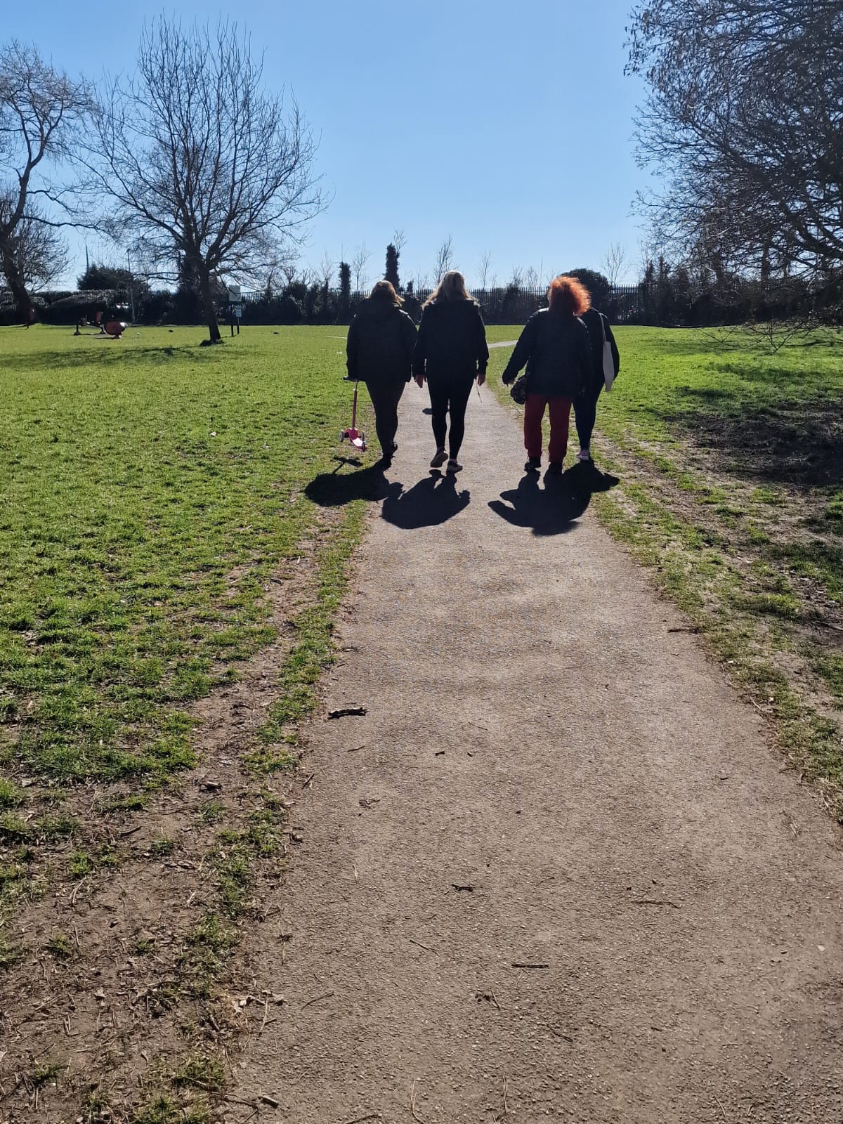 Parents and Carers in Harlow town Park Wellbeing session