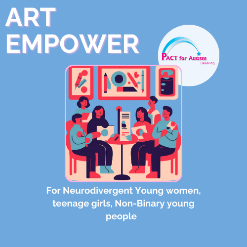 Art Empower - 11 - 18 years Our Art Empower session is for Female , Transgender and Non-binary individuals - exploring identity, self-esteem and expression through art.
