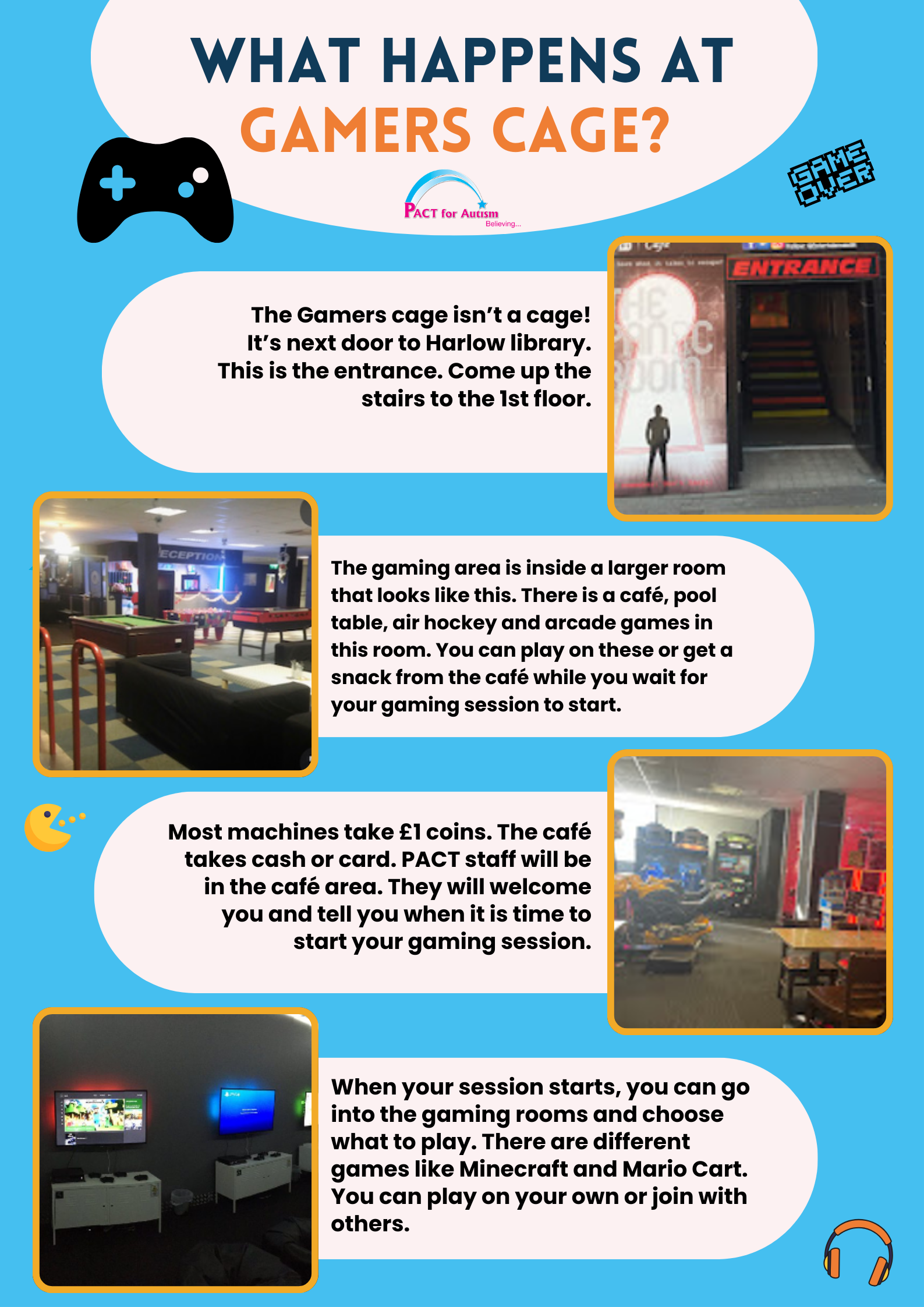 What happens at Gamers? 7pm - 8pm